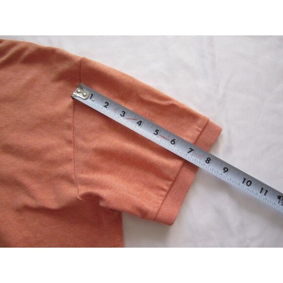 Men's Polo Ralph Lauren Cotton Orange Short Sleeve Shirt Sz L (MT317) - Picture 6 of 7